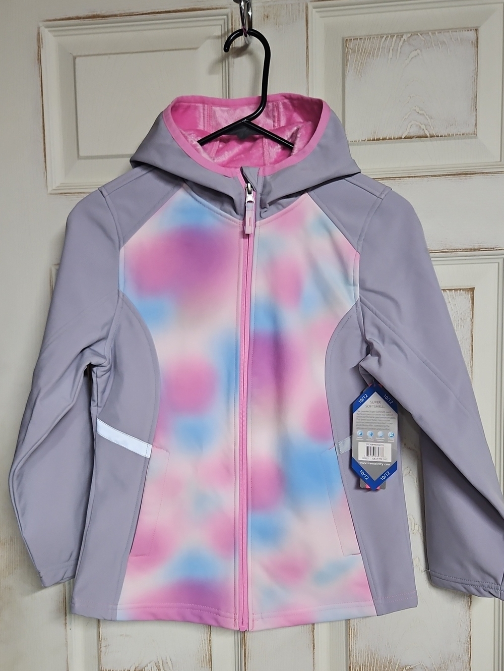 Free Country Kids Hooded Pink, Lavender & Blue Super Softshell New With Tags